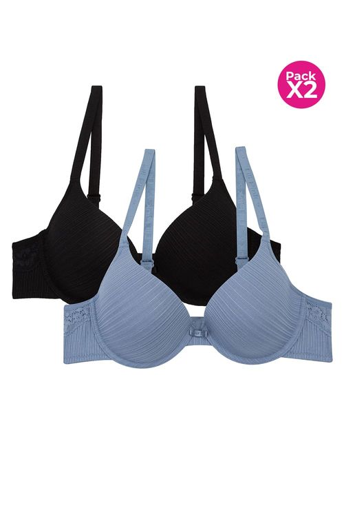 Brasier en algodón paquete x2 tipo 3/4