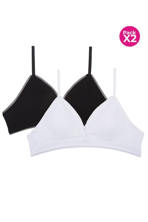 Brasier triangular paquete x2 para adolecente
