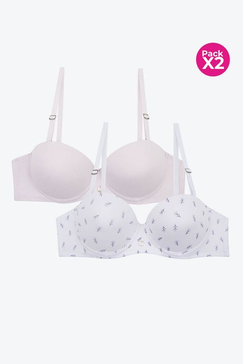 Brasier strapless de algodón x2 und