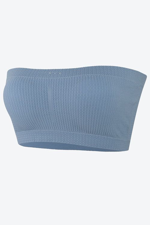 Top seamless tipo strapless textura espiga x2 unidades