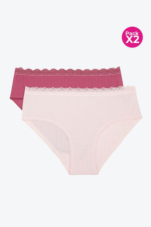Panty hipster paquete x2 confeccionado en algodon