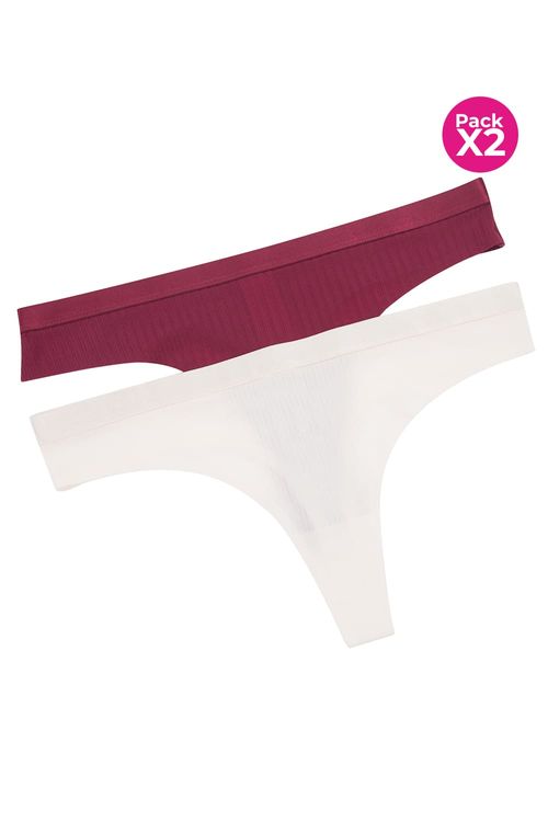 Panty tipo brasilera paquete x2 en microfibra