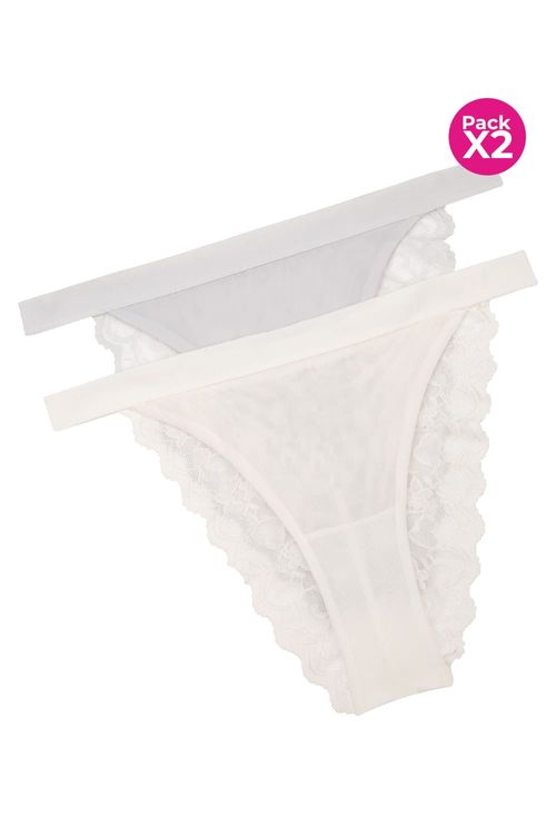 Panty tipo tanga paquete x2 en malla