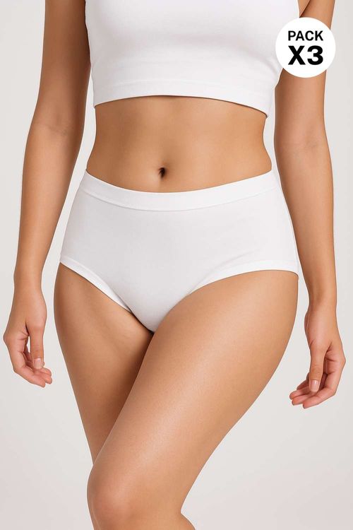 Panty tipo clásico paquete x3 en algodón