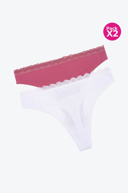 Panty brasilera paquete x2 confeccionado en algodon