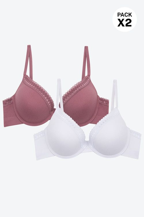 Brasier 3/4 tipo seamless paquete x2 en poliamida