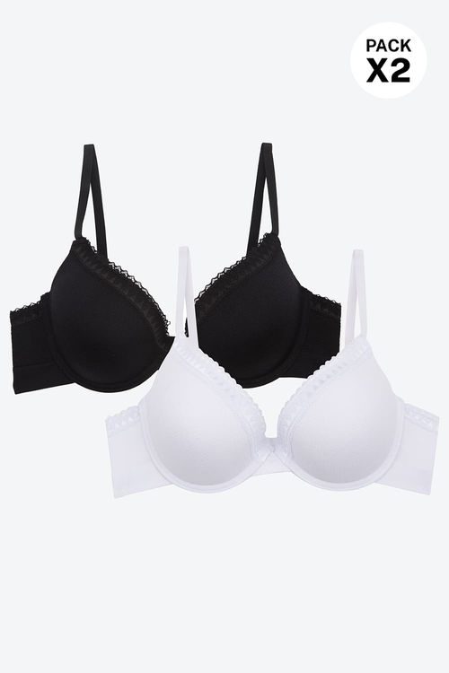 Brasier 3/4 tipo seamless paquete x2 en poliamida