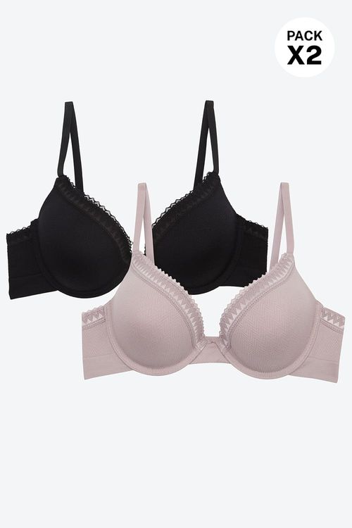 Brasier 3/4 tipo seamless paquete x2 en poliamida