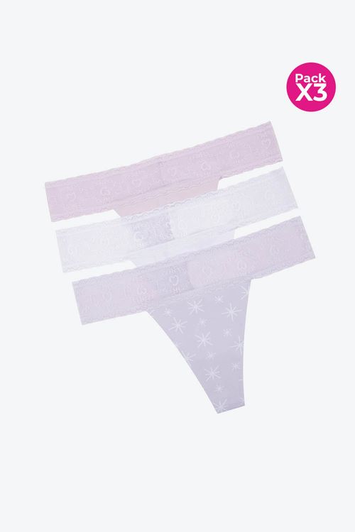 Panty brasilera en microfibra paquete x3