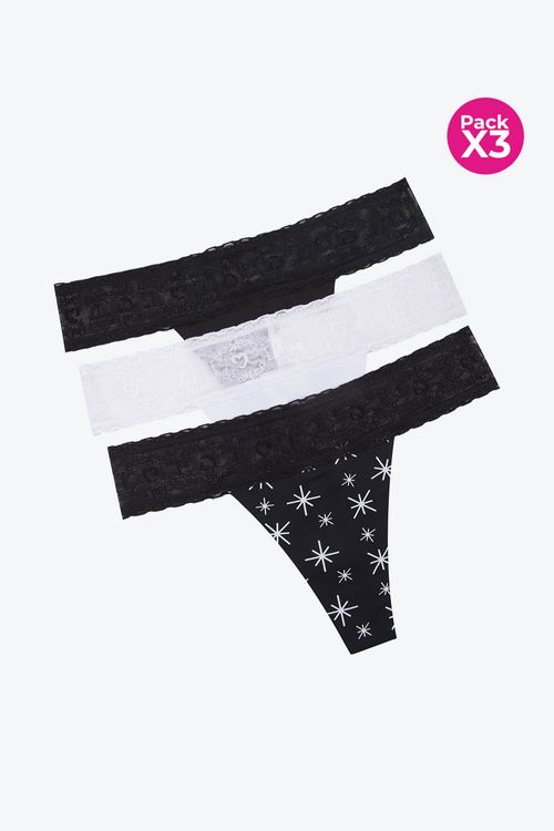 Panty brasilera en microfibra paquete x3