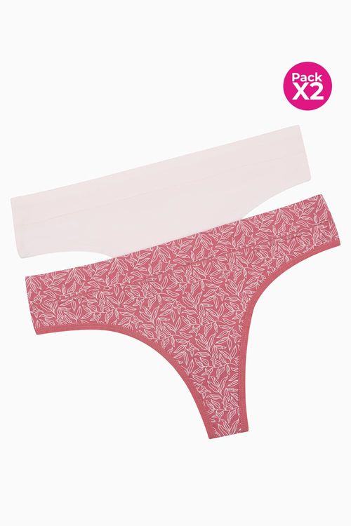 Panty tipo brasilera paquete x2 en algodón