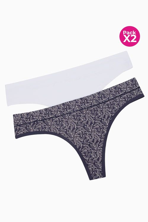 Panty tipo brasilera paquete x2 en algodón