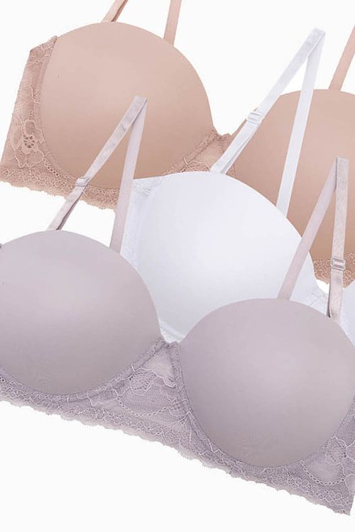 Brasier diseño strapless paquete x3 en microfibra