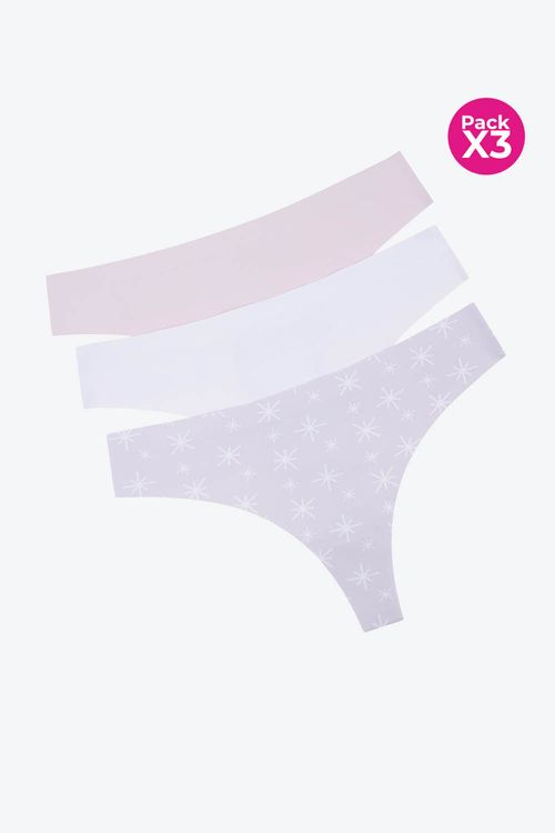 Panty tipo brasilera en microfibra paquete x3