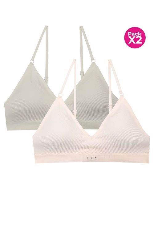 Brasier triangular paquete x2 seamless