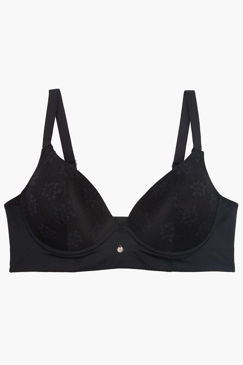 Brasier tipo 3/4 en microfibra y encaje