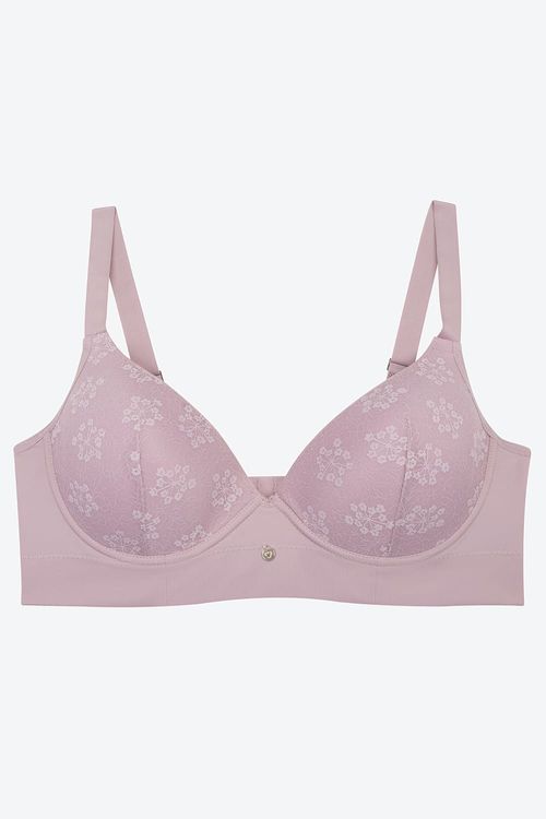 Brasier tipo 3/4 en microfibra y encaje