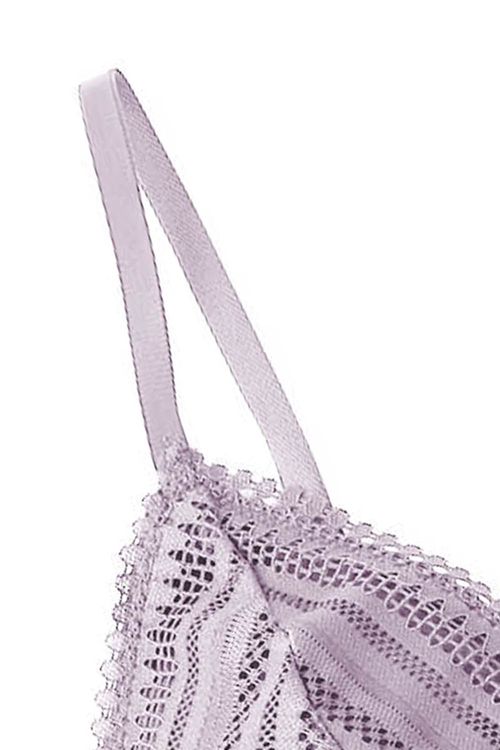 Brasier copa triangular microfibra y encaje