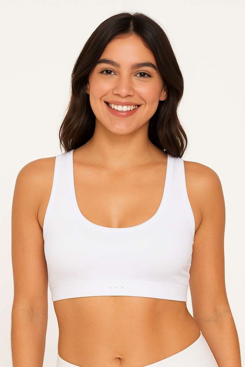 Top con tirantes anchos y tecnologia seamless