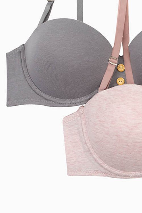 Brasier tipo strapless paquete x2 en algodon