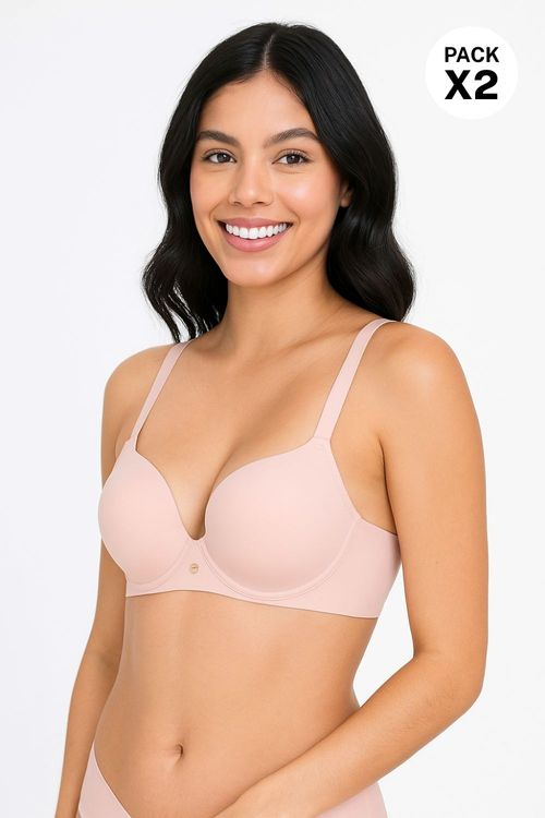 Brasier copa "c" tipo 3/4 paquete x2 en microfibra