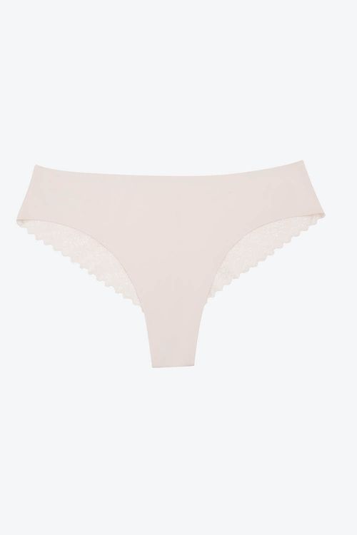 Panty tipo brasilera en microfibra y encaje paquete x3