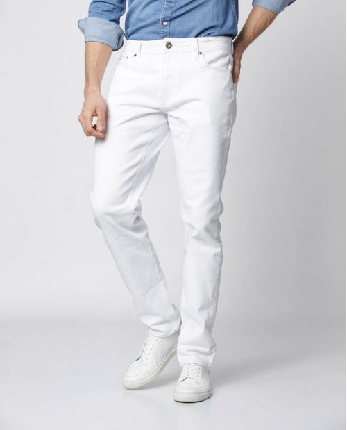 Jean de hombre Morrison Pulse, Straight Fit, Bota Slim - Blanco