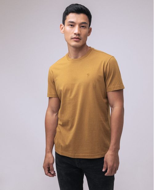 Camiseta clásica con bordado para hombre