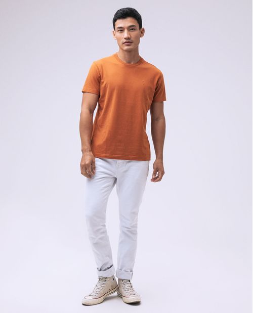 Camiseta clásica con bordado para hombre