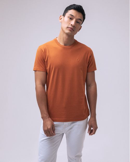 Camiseta clásica con bordado para hombre