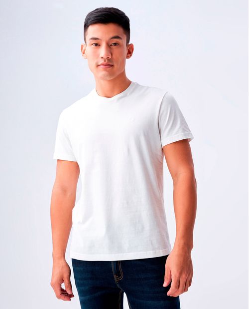 Camiseta para hombre Slim manga corta con cuello redondo