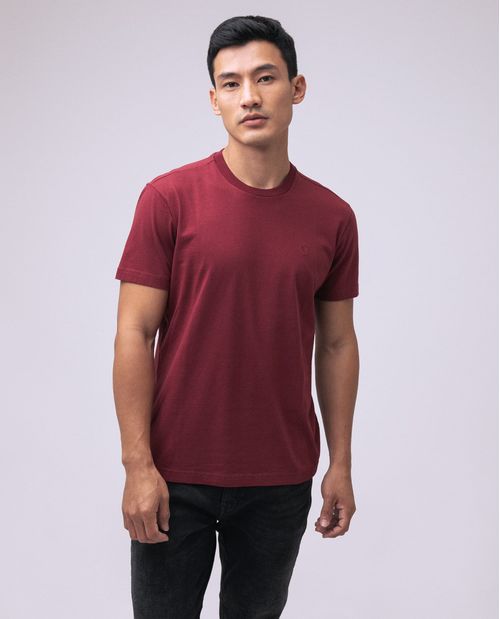 Camiseta clásica con bordado para hombre