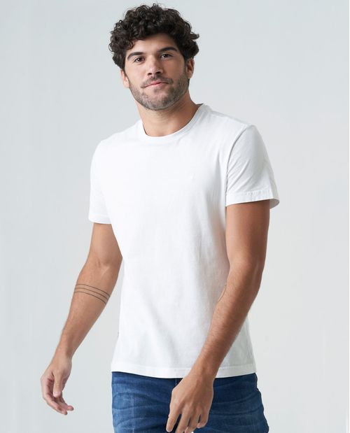 Camiseta para hombre Slim manga corta con cuello redondo