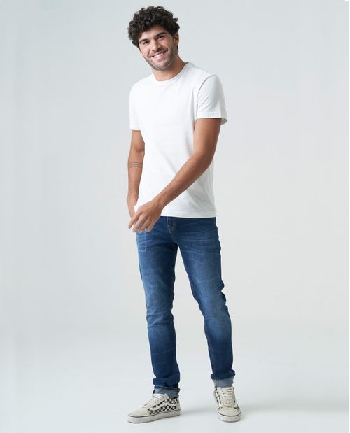 Camiseta para hombre Slim manga corta con cuello redondo
