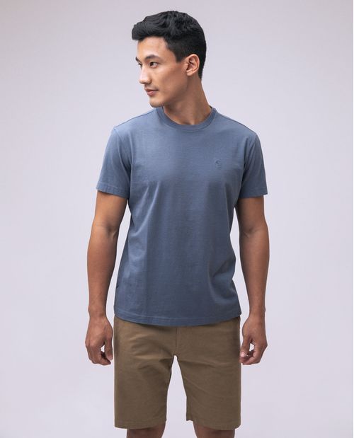 Camiseta clásica con bordado para hombre