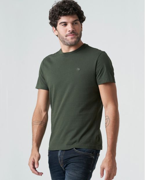 Camiseta para hombre Slim manga corta con cuello redondo