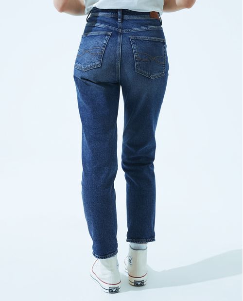 Jean Momfit con desgaste para mujer