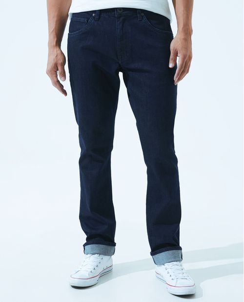 Jean cinco bolsillos oscuro para hombre