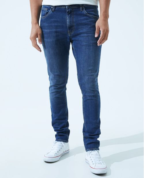 Jean cinco bolsillos clásico para hombre