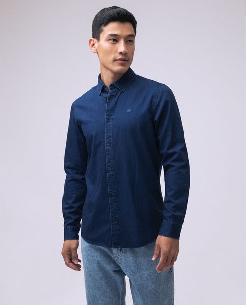 Camisa con cuello clásico para hombre