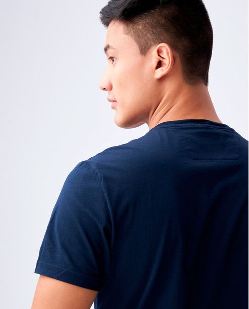 Camiseta para hombre Slim manga corta con cuello redondo