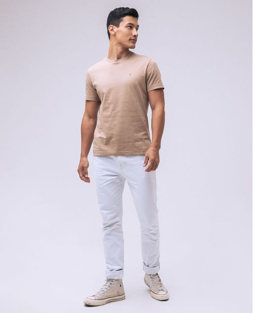 Camiseta clásica con bordado para hombre