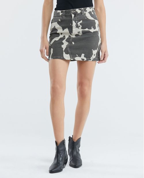 Falda, Tipo Cargo, Tiro Alto Largo Mini - 5 Bolsillos