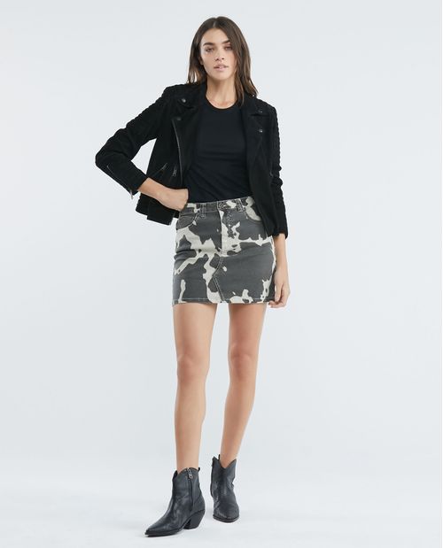 Falda, Tipo Cargo, Tiro Alto Largo Mini - 5 Bolsillos