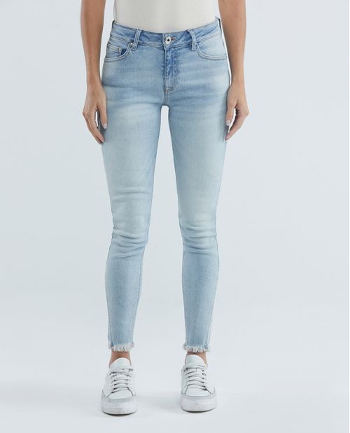 Jean de Mujer High Rise, Cosmo, Bota Skinny - Azul Claro
