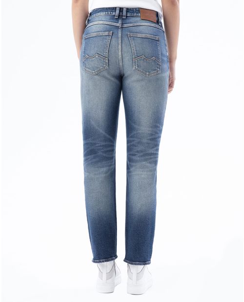 Jean de Mujer Medium Rise, Boyfit, Boot Cut - Azul Oscuro Heritage