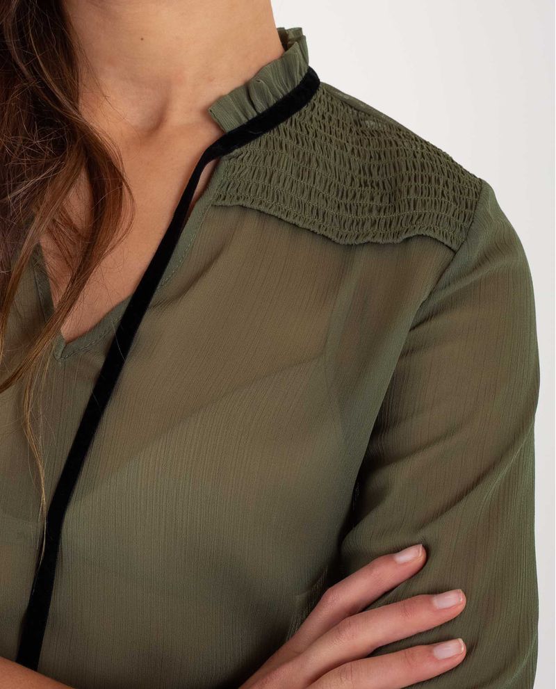 Camisa verde best sale para mujer