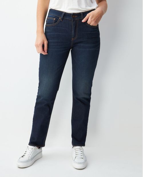 Jean de Mujer Cosmo Pulse, High Rise Bota Recta - Azul Oscuro