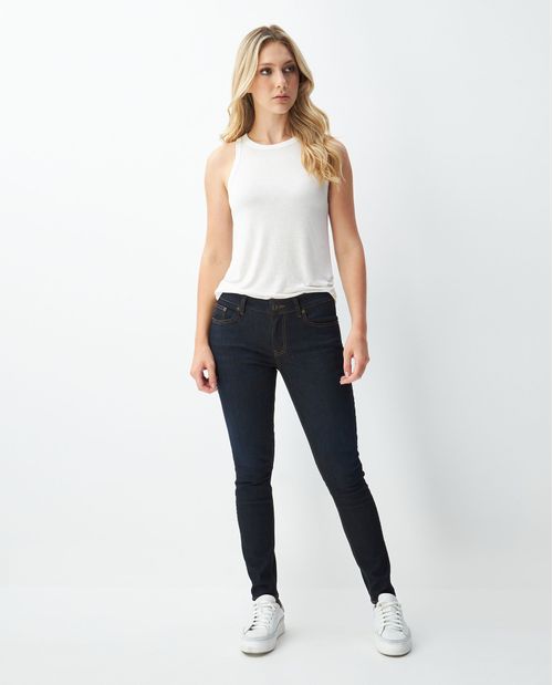 Jean de Mujer Rusty Pulse, Low Rise Bota Skinny - Azul Oscuro