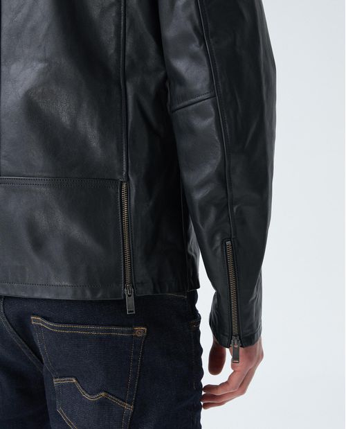 Chaqueta de Hombre en Cuero, Tipo Biker